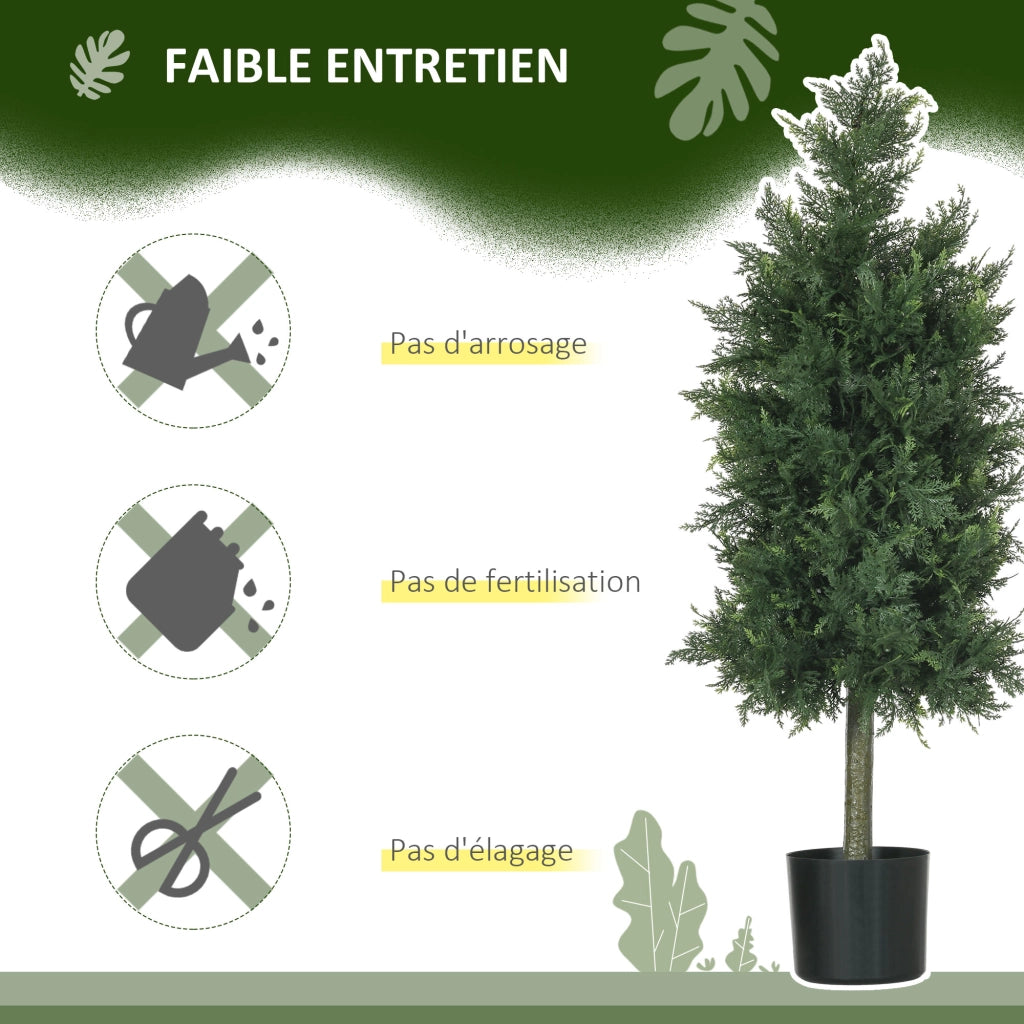 Piante Artificiali Cedro con Vaso ¨C Xylo ¨C Set 2 Pezzi Verde 90cm
