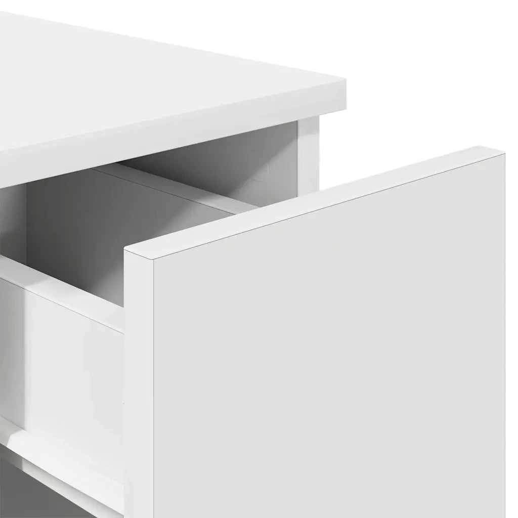 Comodini con Cassetto 2 pz Bianco 20x36x60 cm 858696