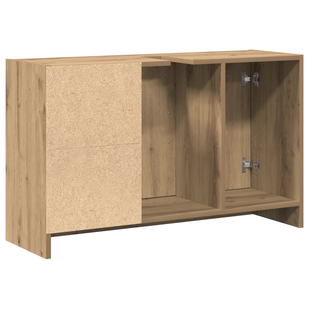 Mobile per Lavabo Rovere Artigianale 90x29x55 cm Legno Ingegnerizzato