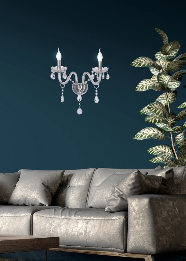 Applique doppia Cristallo glamour 2x40W E14 Candellux