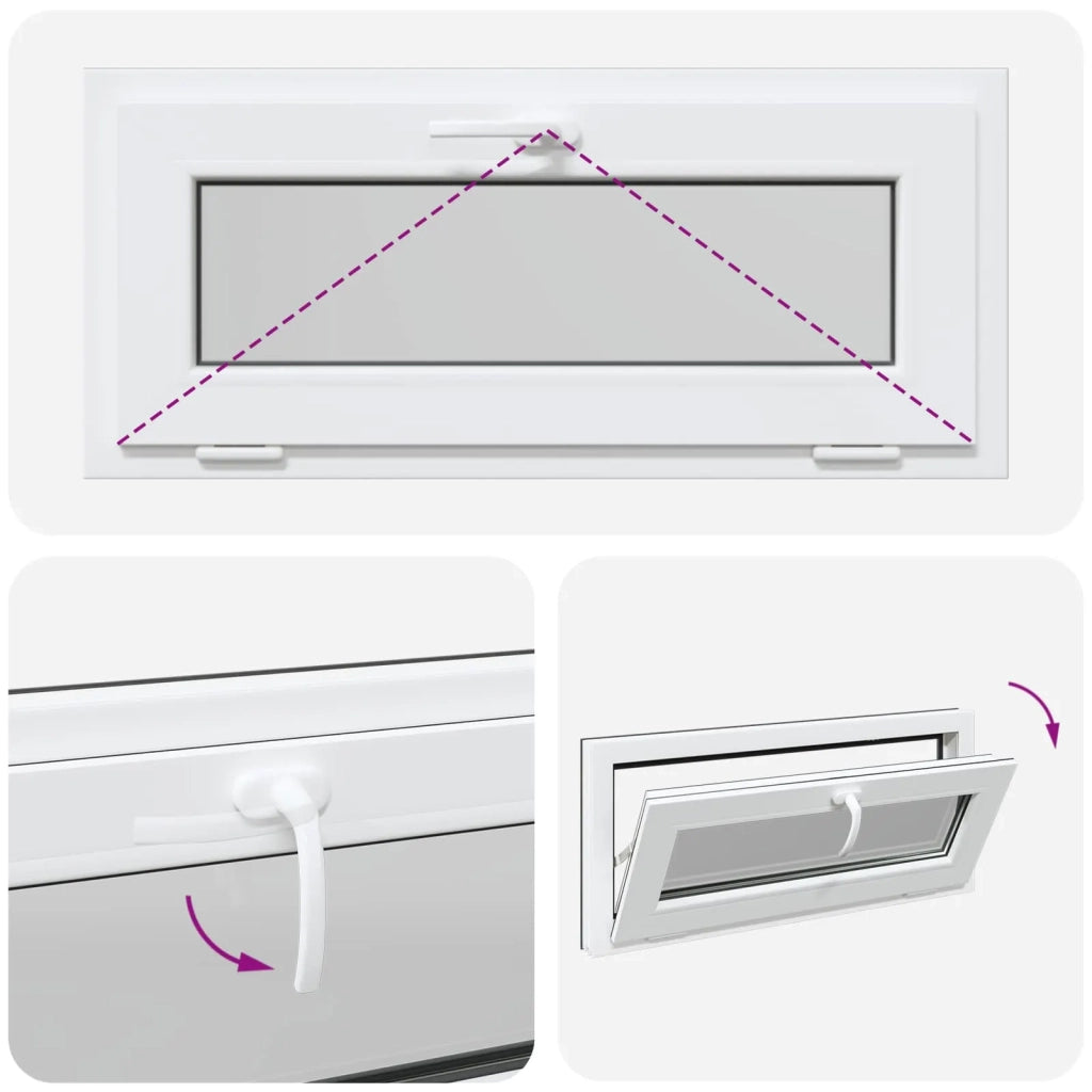 Finestra per Soffitta RISOR 90 x 40 cm PVC e Vetro Antracite 42047305