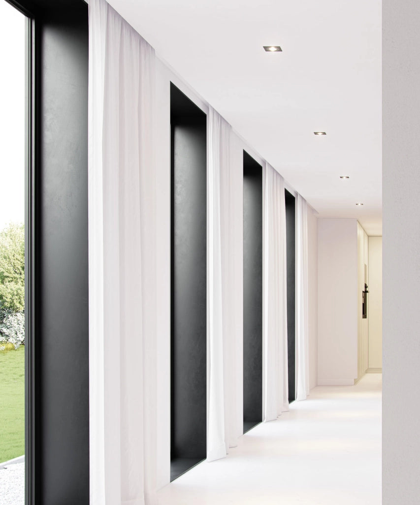 Zio Faretto LED da incasso a soffitto basculante 45º rotazione 360º compatibile GU10 diametro 50mm finitura nero opaco IP20