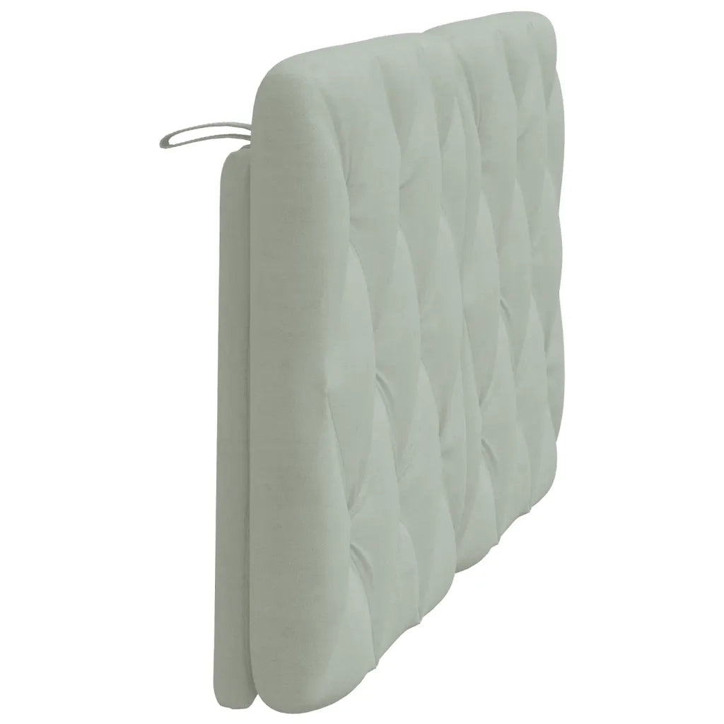 Cuscino Testiera-Cuscino per Testiera Grigio Chiaro 120 cm in Velluto