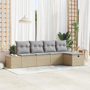 Set di divani con cuscino 5 pcs polyrattan
