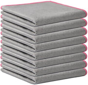 12 asciugamani di microfibra per pulizia - Asciugamani multifunzionali portatili per finestre, specchi, parabrezza, schermi, TV, tablet e posate - Superassorbenti - 30x30cm