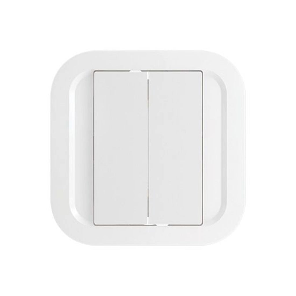 Interruttore a parete wireless a 2 pulsanti compatibile con EnOcean Bianco NODON
