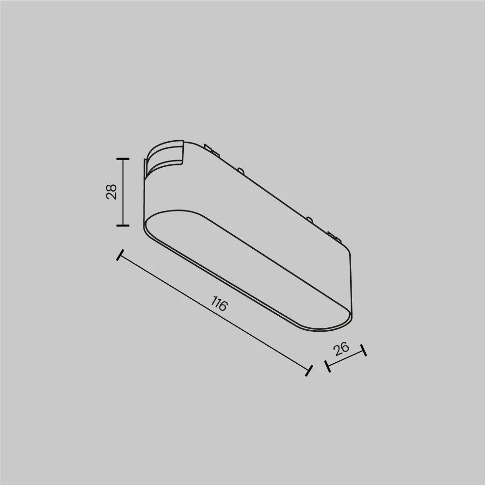 Maytoni Lampada da Binario Radity Basis 1 luce LED integrato bianco metallo