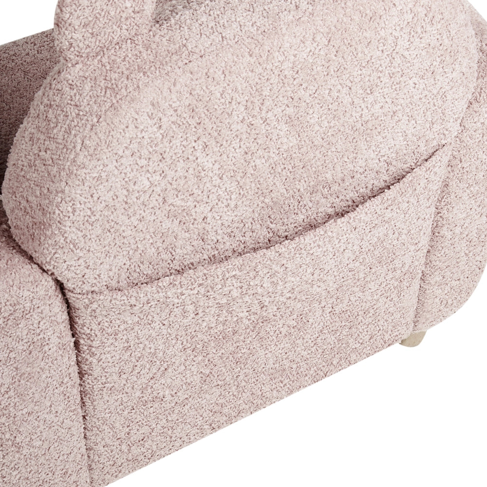 Sedia Rosa Boucle con braccioli per bambini Design moderno