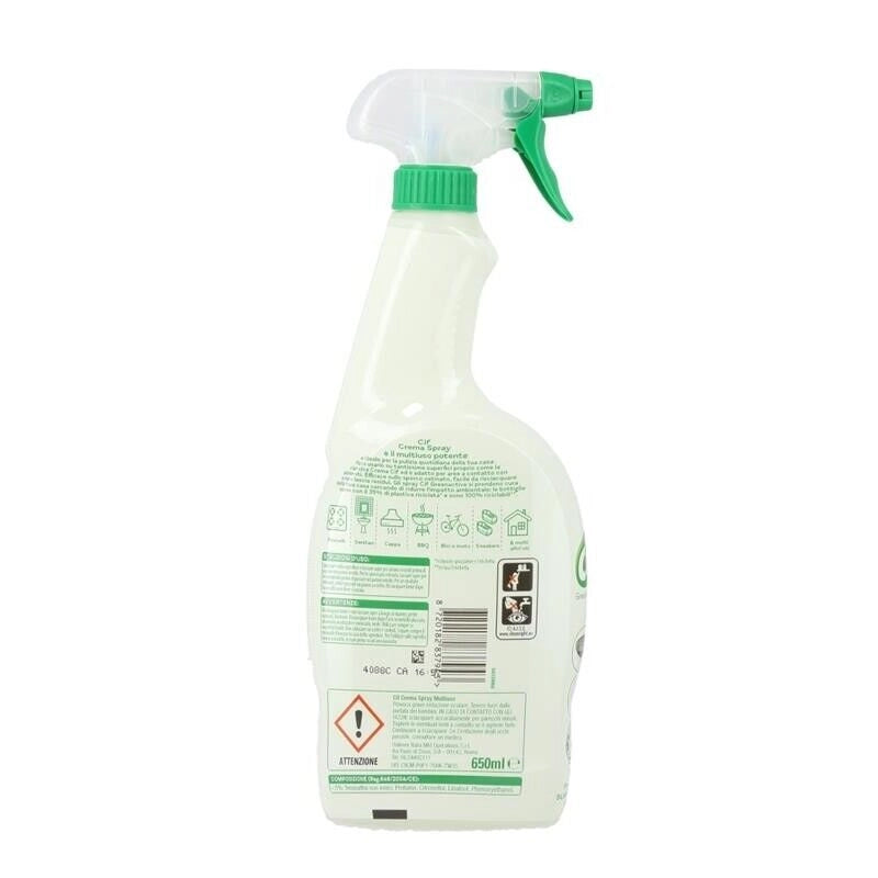 CIF CREMA SPRAY MULTIUSO GREENACTIVE 650 ML EFFICACE SULLO SPORCO EFFICACE
