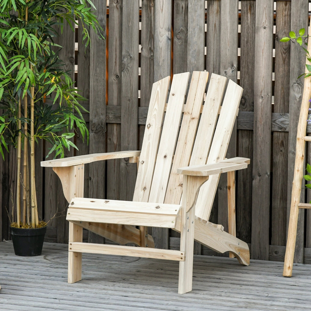 Poltrona Adirondack da Giardino ¨C Xylo ¨C Legno Massello Abete Naturale 78x89x88 cm
