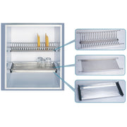 MENSOLA COLAPIATTI ACCIAIO INOX C/VASCH 56 CM- 1,0 coppie