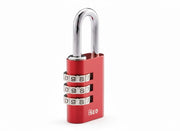 LUCCHETTO A COMBINAZIONE A 3 COMBINATORI- - mm.28,5 rosso (P0153027R) - 12 pezzi ISEO