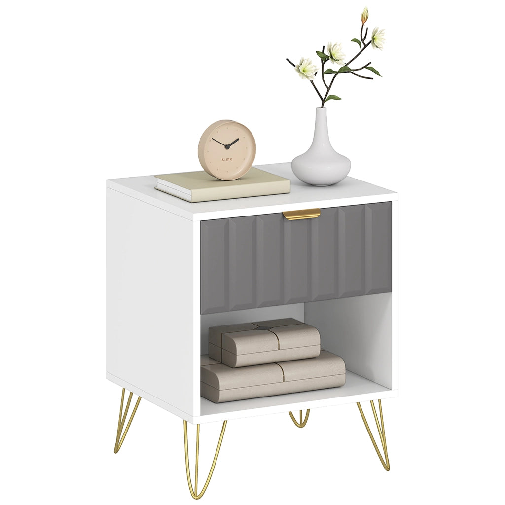Comodino ¨C zephmum ¨C bianco 45x40x55