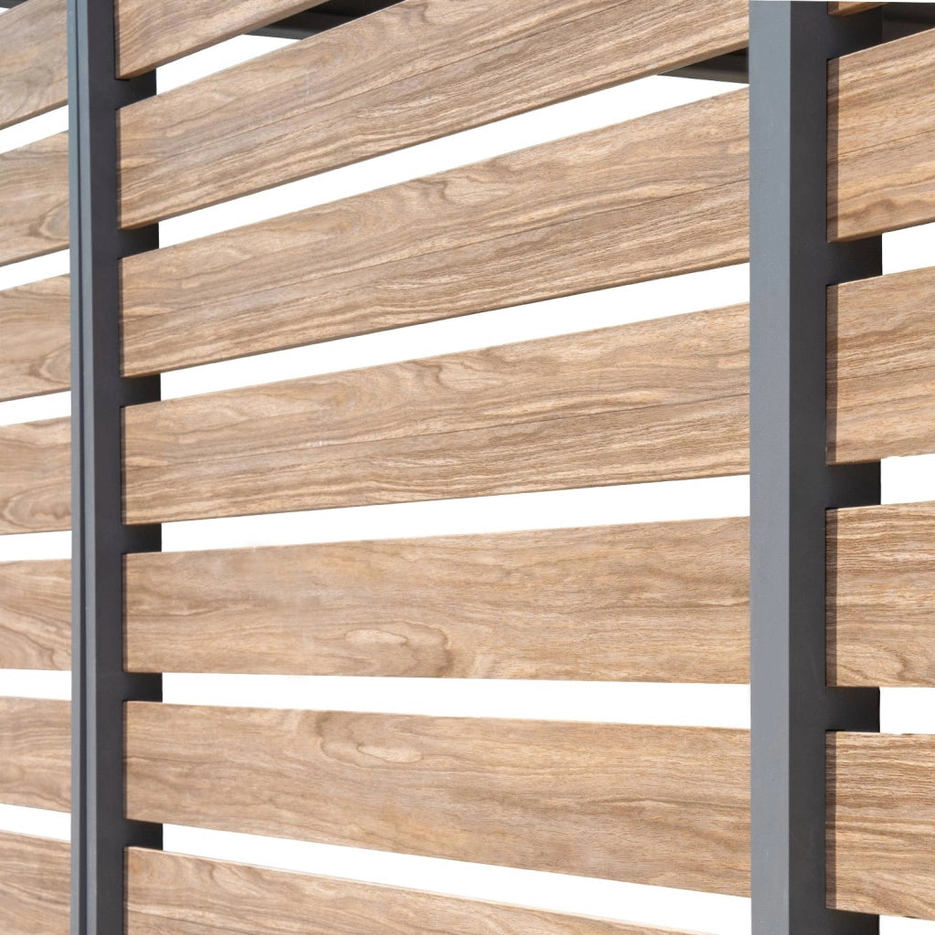 Persiana 1m in alluminio effetto legno per pergola triomphe, antracite