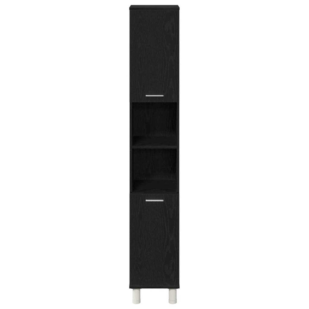 Set di mobili per il bagno 3 pcs Nero 30 x 30 x 179,5 cm 3333049