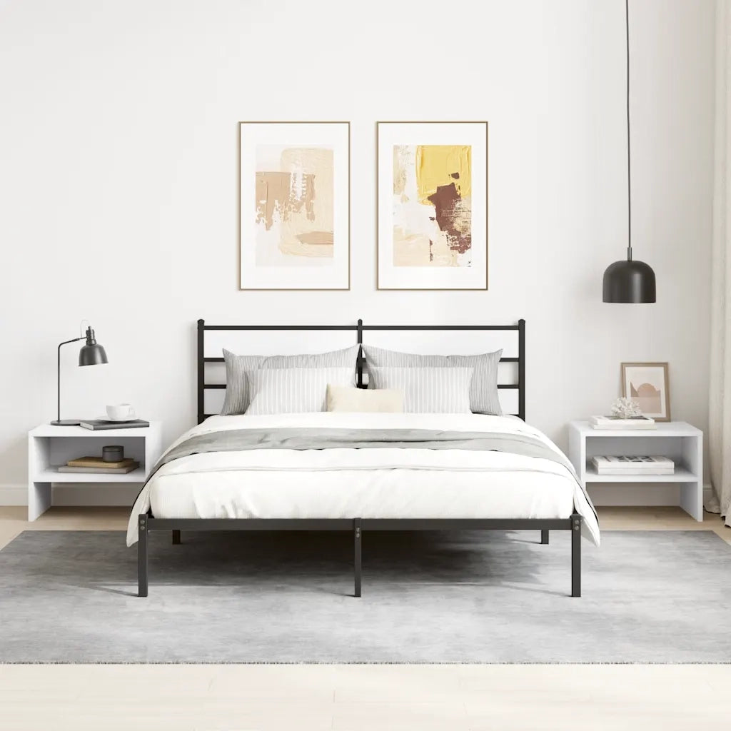 Set di 2 Comodini | Armadio da Notte | Mobiletto da notte Bianchi 40x30x30 cm Legno Ingegnerizzato