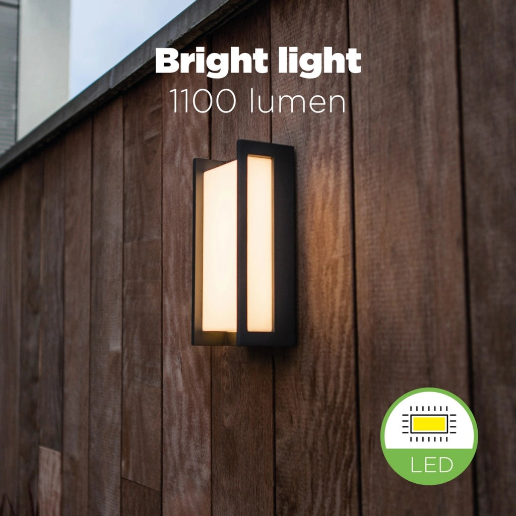 Applique esterna QUBO antracite LED 18W 3000K Lutec
