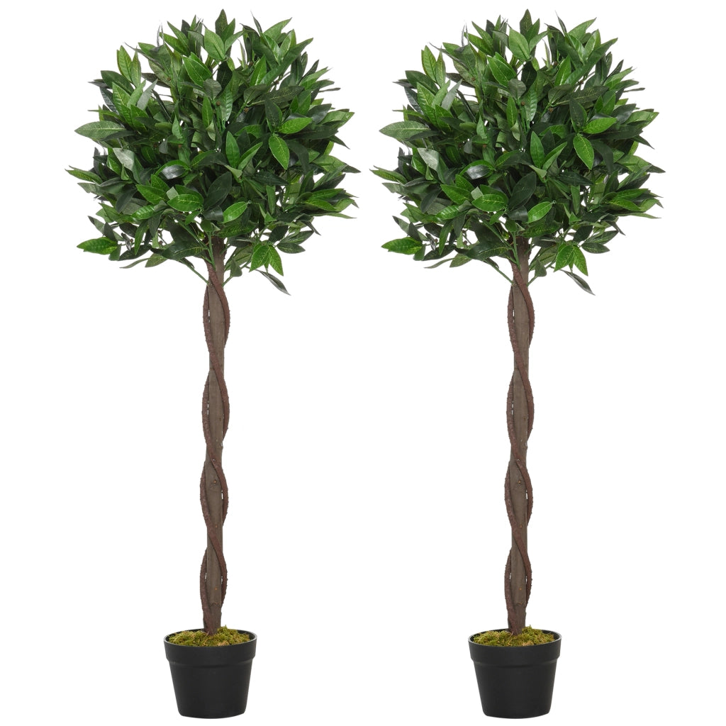 Lauro artificiale topiaria 120 cm ¨C Minimal ¨C Verde, 2 pezzi