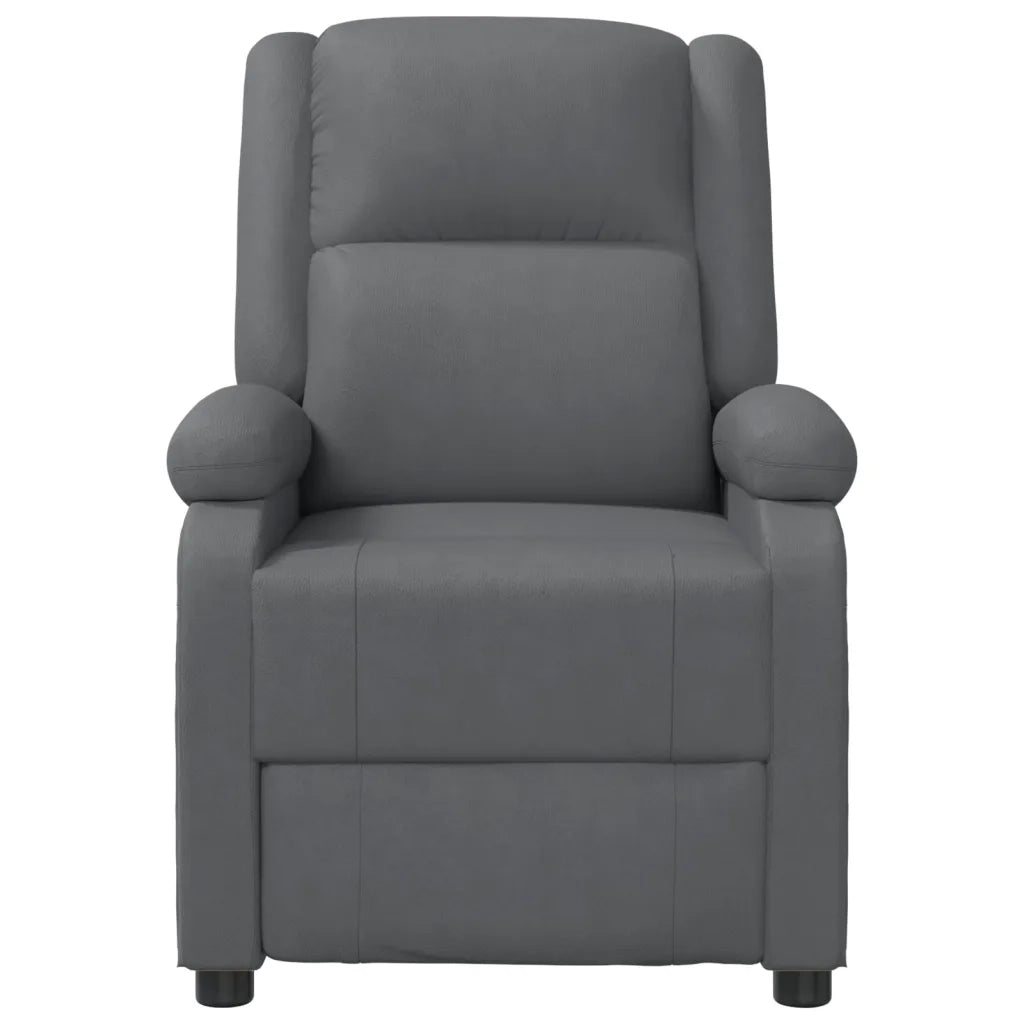 Poltrona Massaggiante Antracite in Similpelle 348464