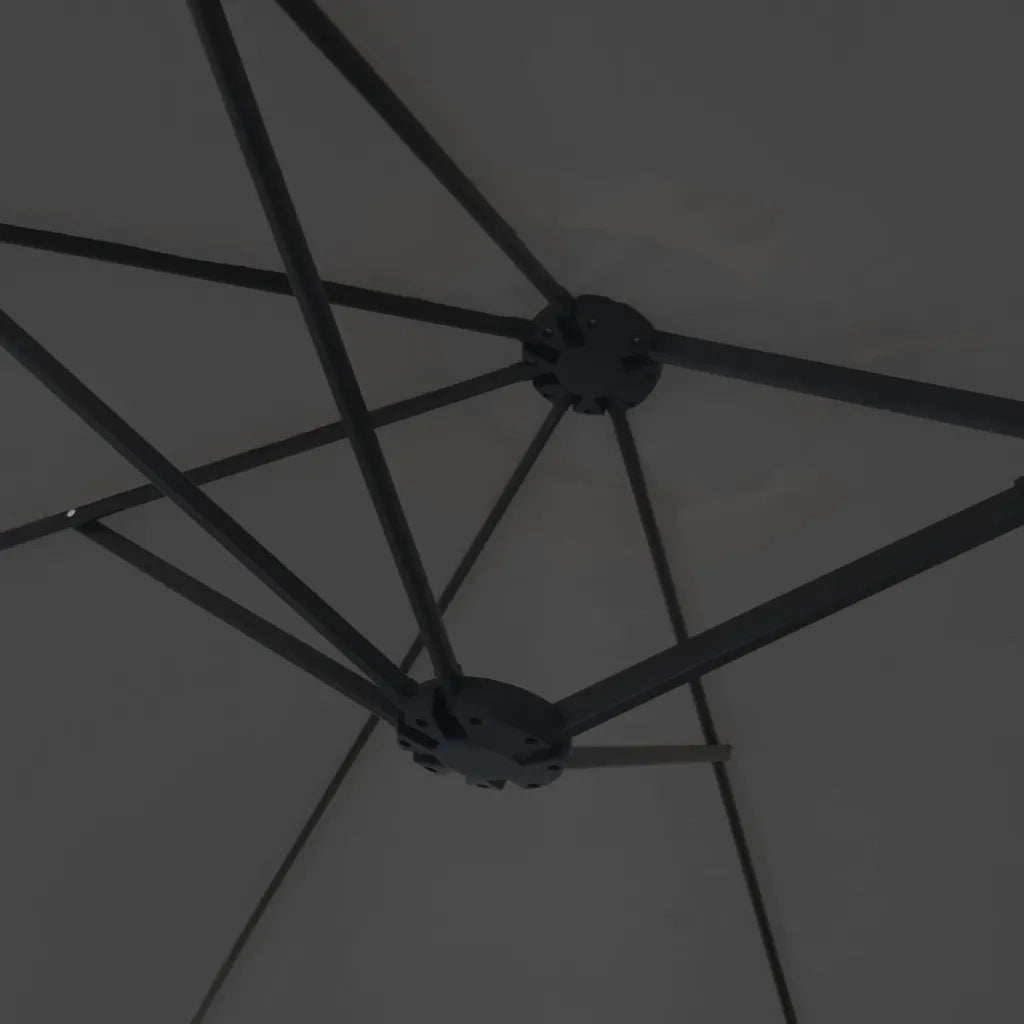 Ombrello | Parasolne a Doppia Testa con LED Antracite 449x265 cm