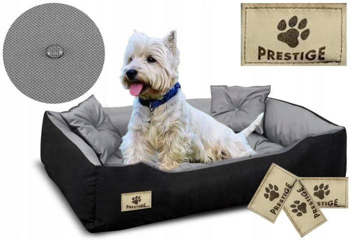 AIO FACTORY 75x65 cm PRESTIGE Letto per cani impermeabile grigio