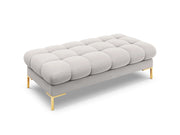 Cosmopolitan Design - Panca "Bali" 2 posti in velluto argento 