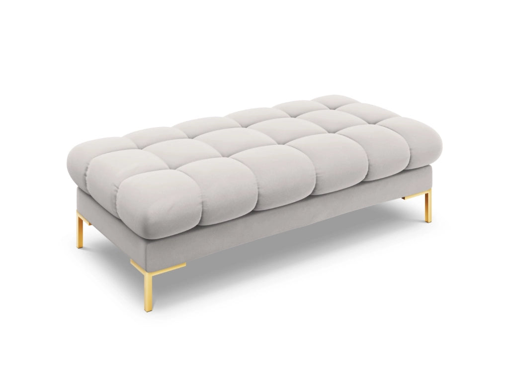 Cosmopolitan Design - Panca "Bali" 2 posti in velluto argento 