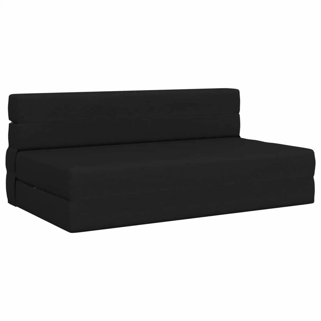 Divano letto | Sof¨¤ letto | Letto singolo Pieghevole Nero 152 x 86,5 x 60 cm Tessuto