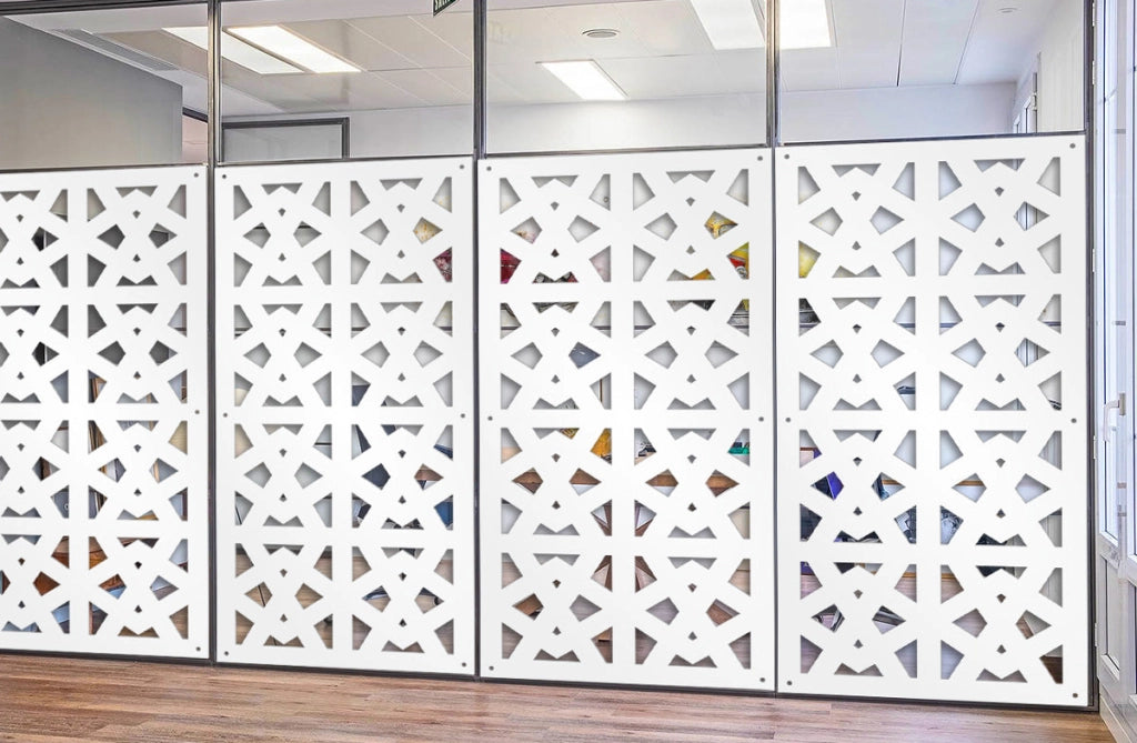 RAILING - Pannello in PVC traforato - Parasole Misura: 47x94 cm, Colore: bianco