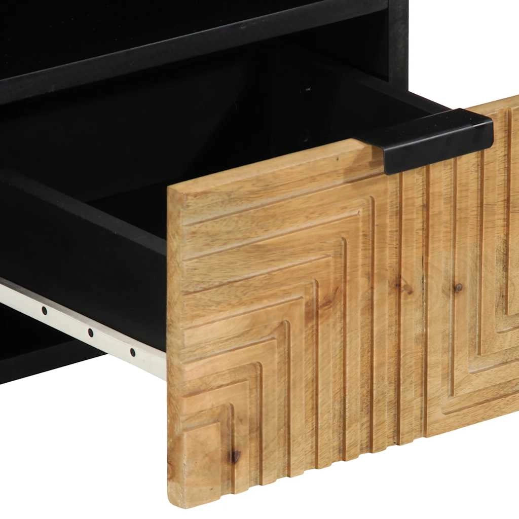 Pratico mobile porta TV con ampio spazio di archiviazione 100 x 33 x 46 cm legno massello marrone 02_0057741