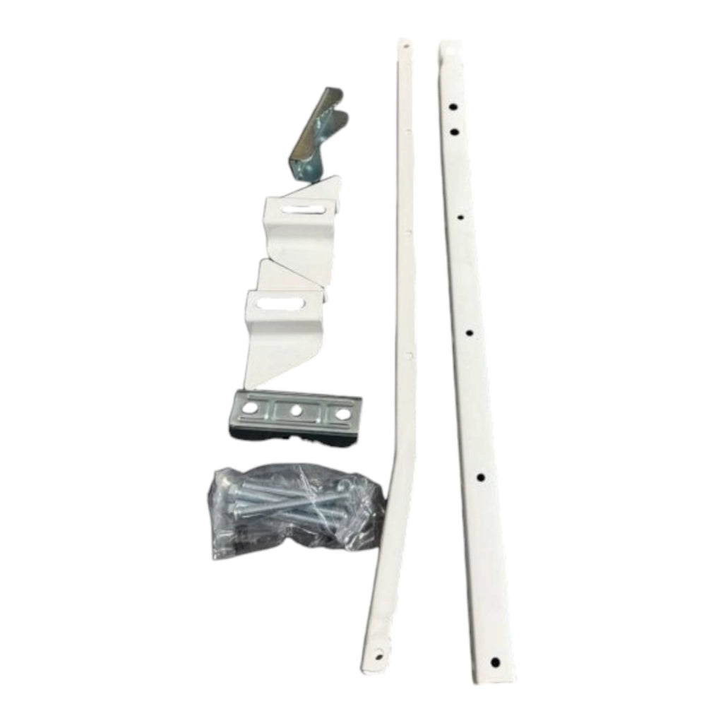 Stendibiancheria da balcone con staffe anti sbandamento acciaio verniciato bianco