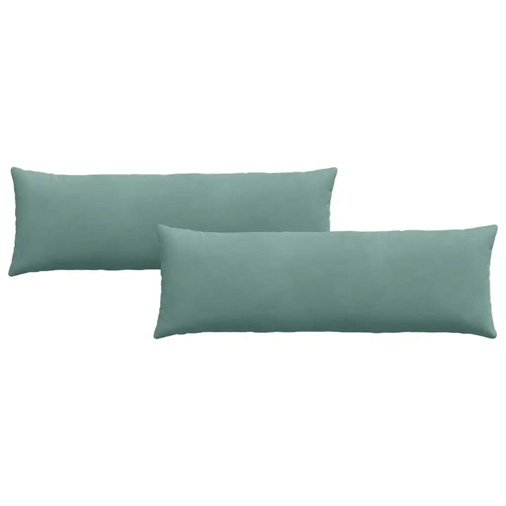 Cuscini da Divano 2 pz-Set di 2 Cuscini per Sofa Verde Mare 120 x 40 cm Tessuto in Cords
