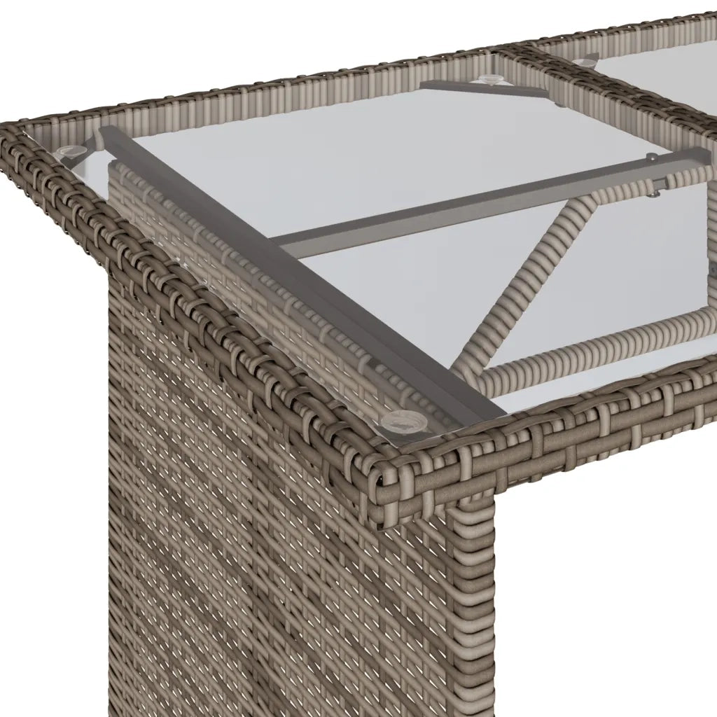 Set da Pranzo da Giardino 2 pz con Cuscini in Polyrattan Grigio 366331