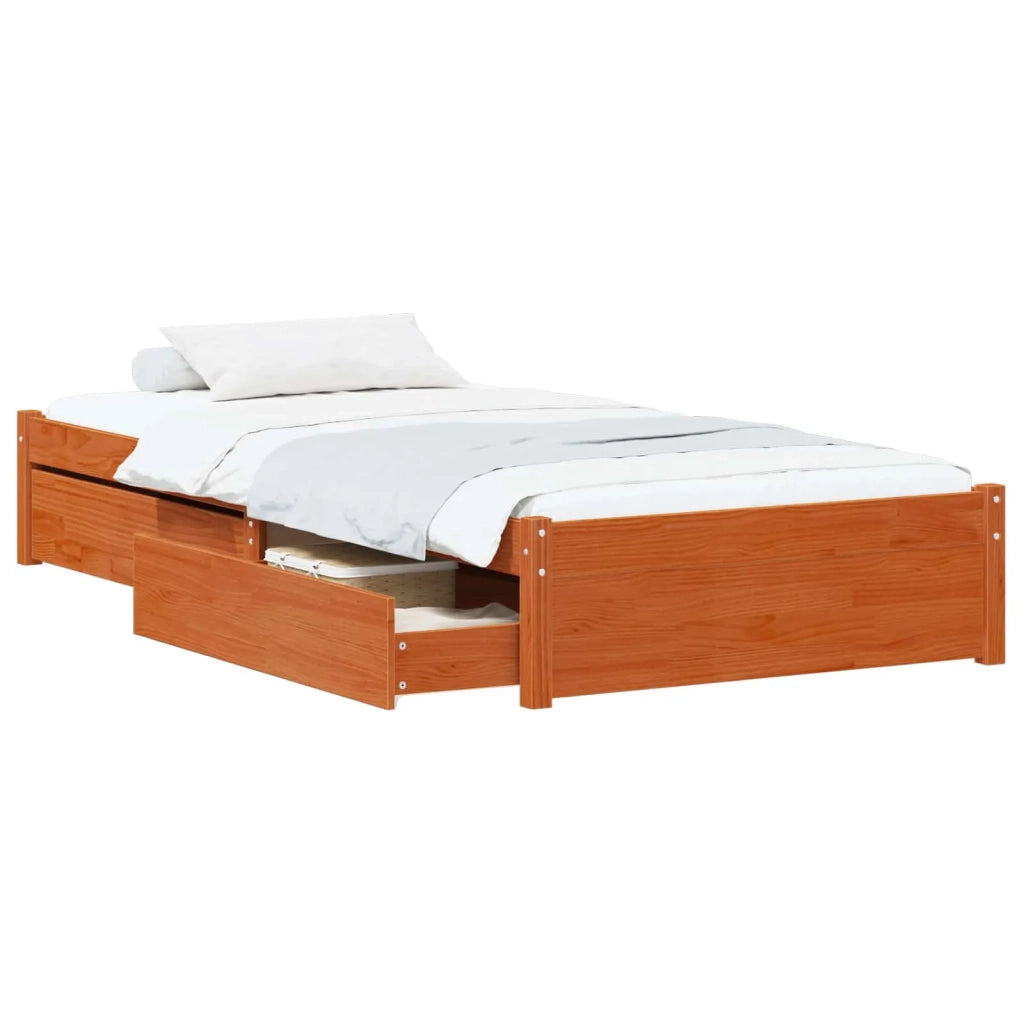 Struttura del letto 3 pcs Marrone cerato Legno di pino 3423812