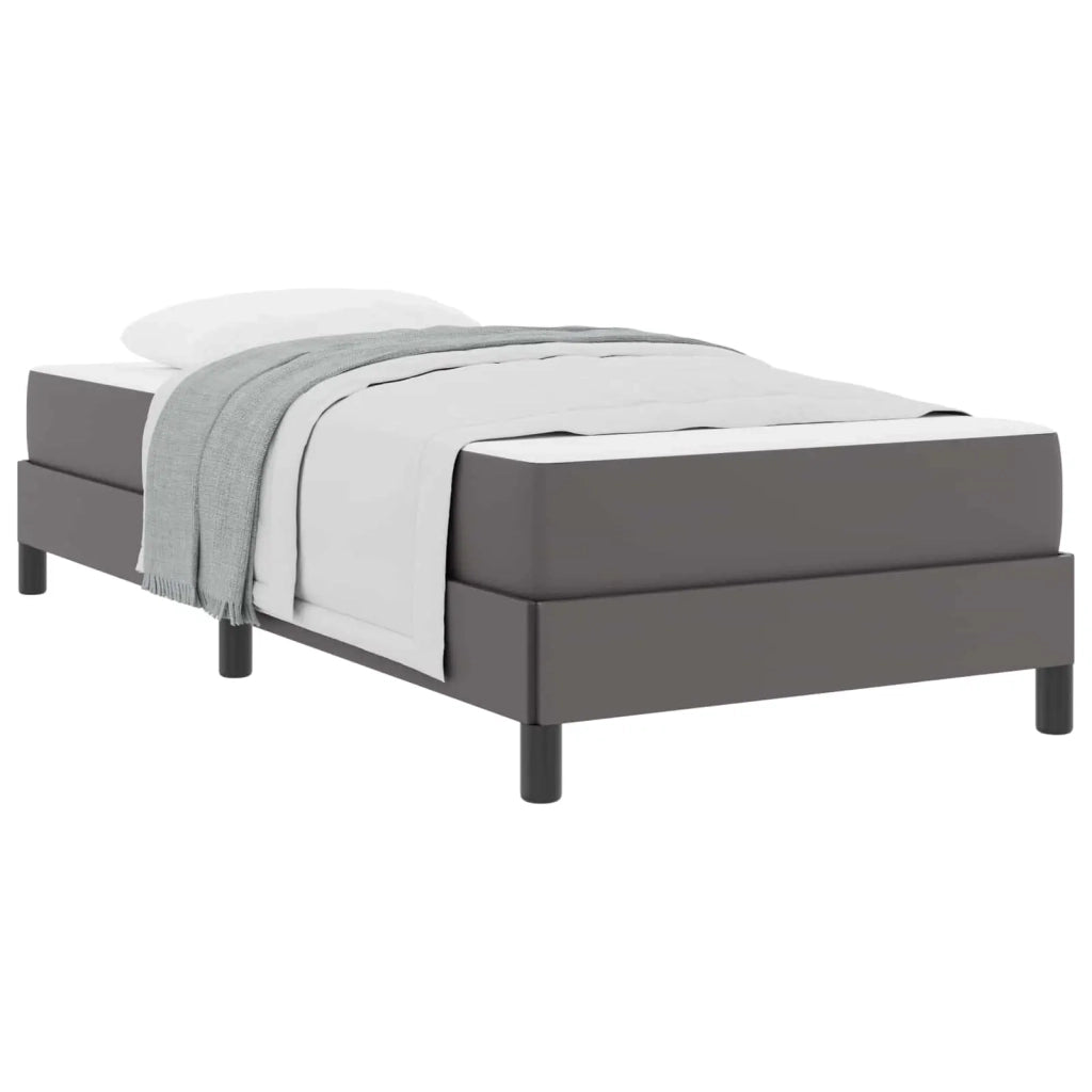 Letto singolo | Letto per adulti | Struttura del letto con materasso Grigio 100 x 200 cm Tessuto