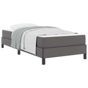 Letto singolo | Letto per adulti | Struttura del letto con materasso Grigio 100 x 200 cm Tessuto