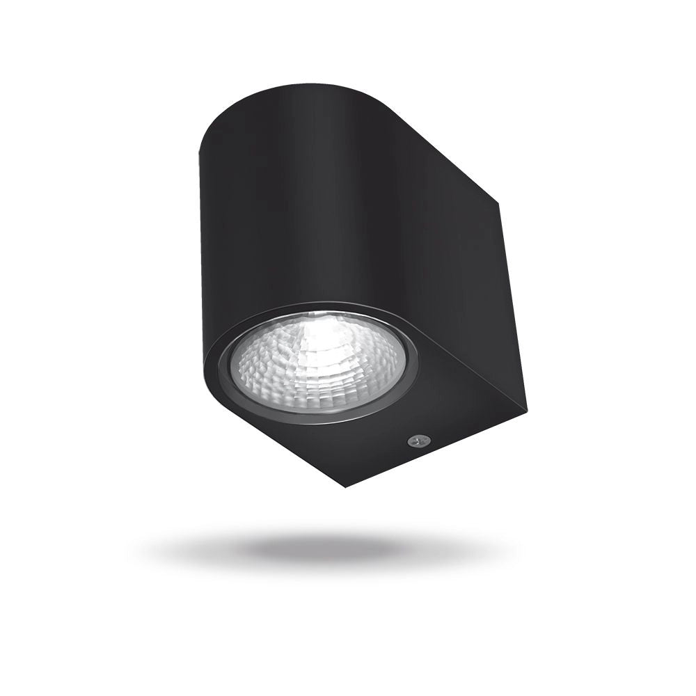Applique esterna da parete nera LED 3W alluminio IP54