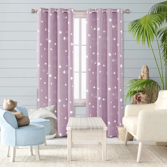 Tende di Oscuramento per Salotto Camera da Letto, 117x183cm, Rosa Pastello