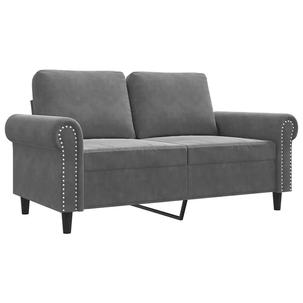 Divano a 2 Posti-Sofa 2 Posti grigio scuro 120 cm in Velluto 287011