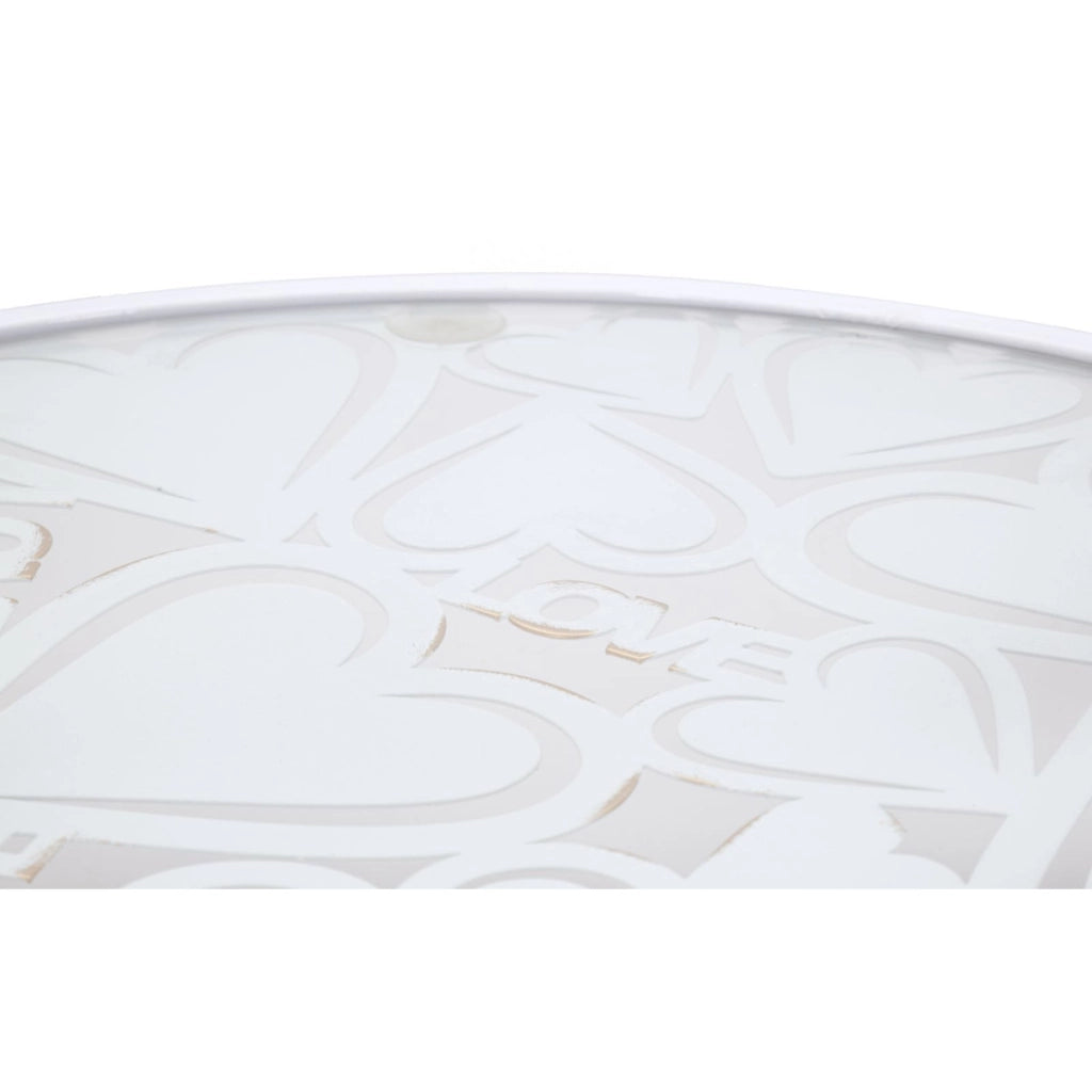 Set di Tavolini VKH556, Bianco, Metallo, 43x43x60 cm