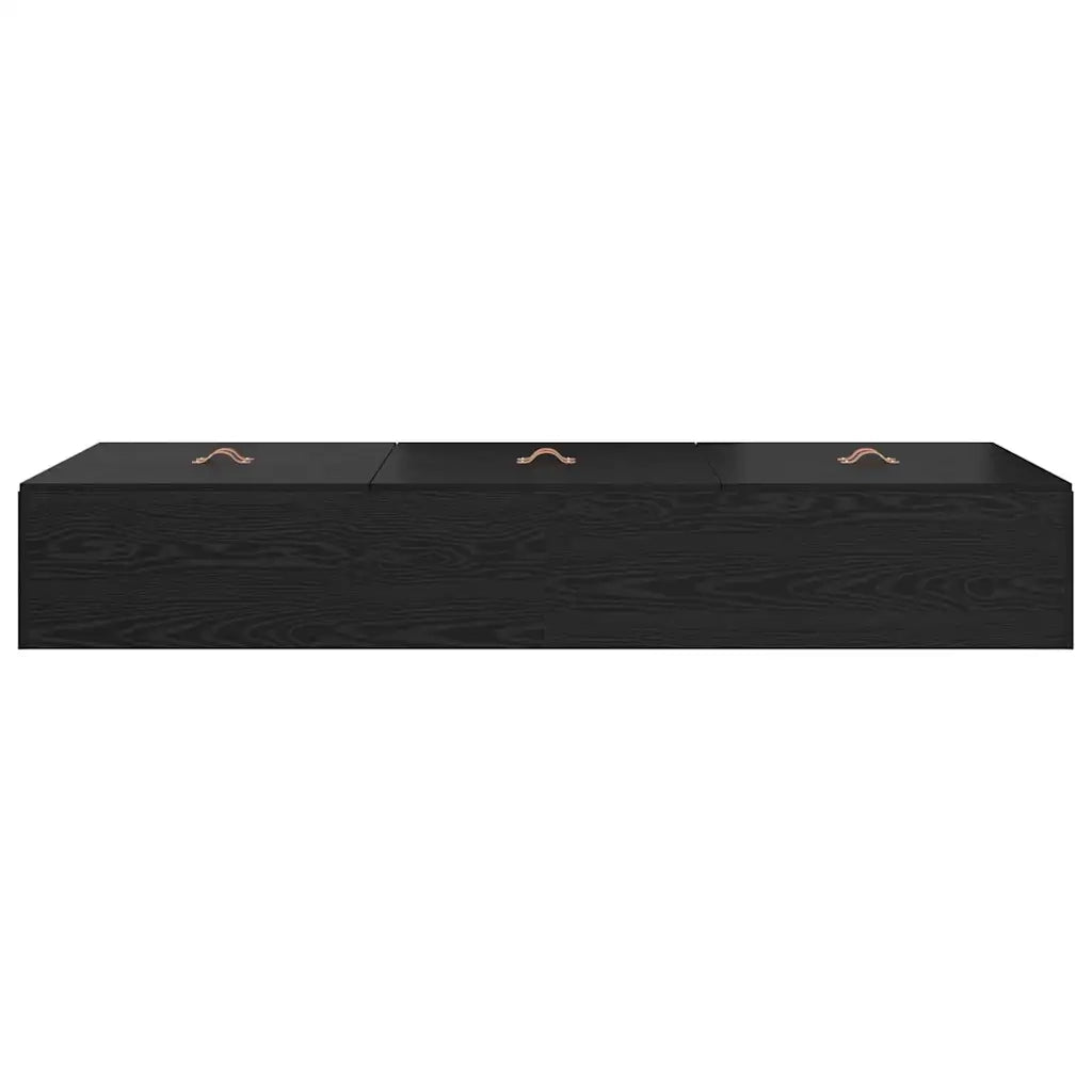 Struttura letto con contenitore Rovere Nero 70 x 190 cm 3335414