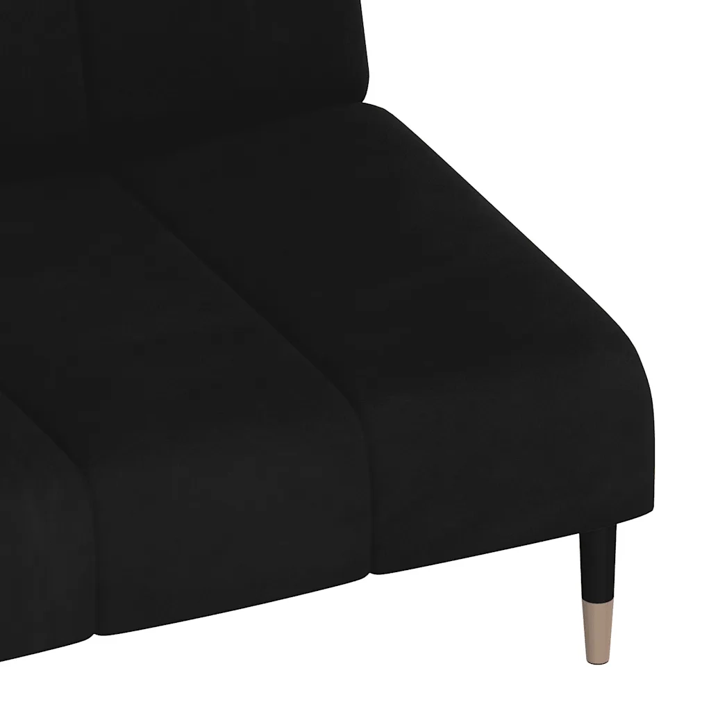 Divano letto | Sof¨¤ letto | Letto singolo a 2 Posti Nero in Velluto