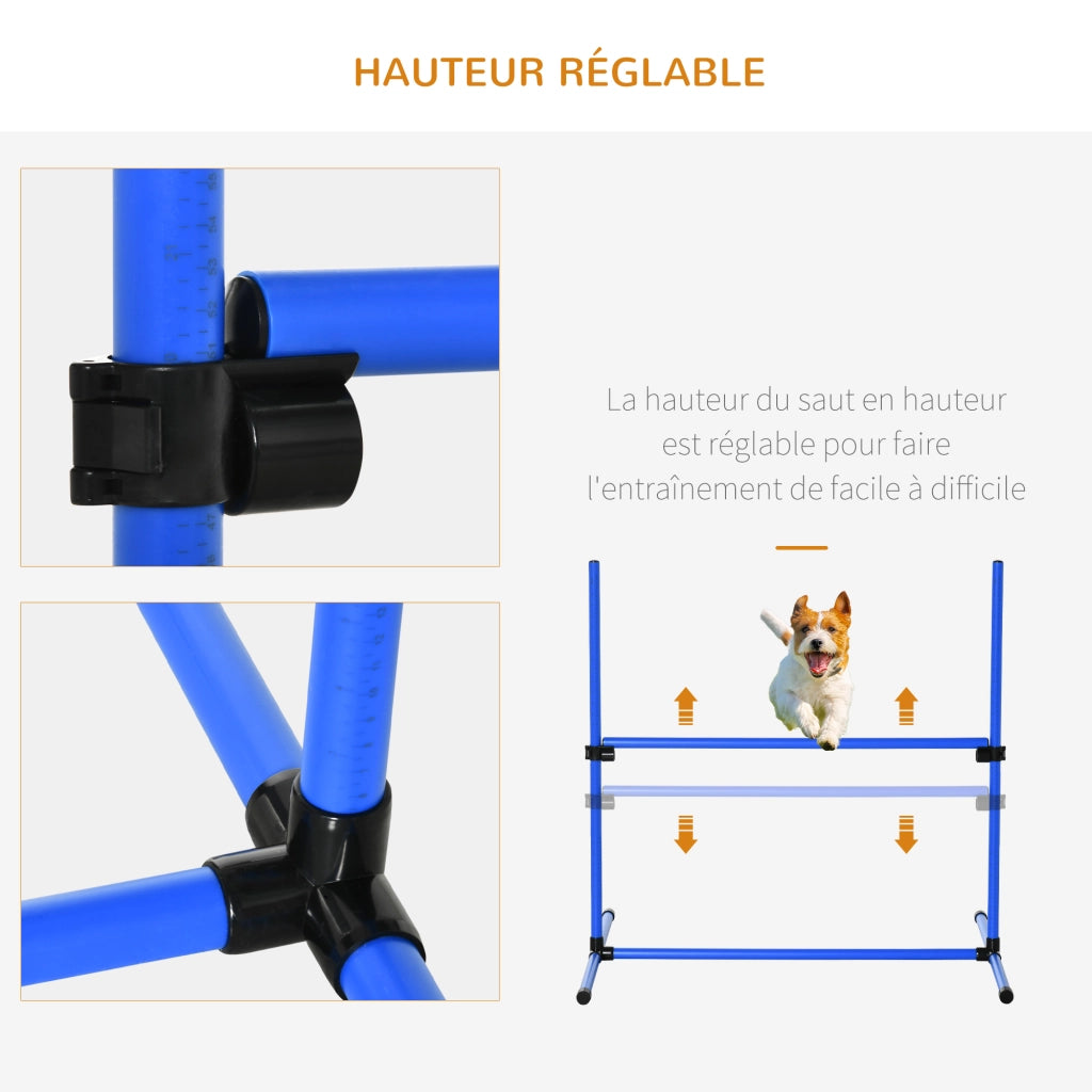 Set Ostacoli Agility per Cani ¨C Xylo ¨C 4 Pezzi Professionale con Borsa