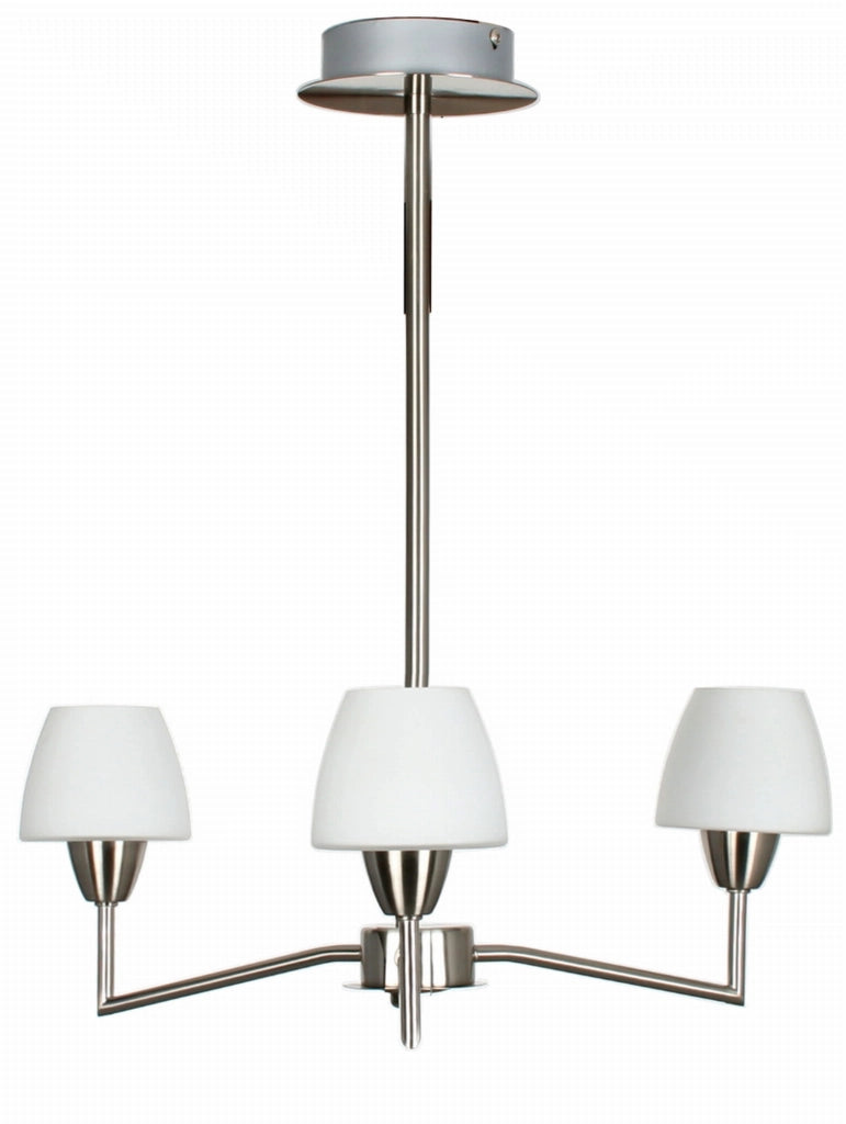 Lampadario Candellux Togo 33-10639 in argento bianco 3xG9