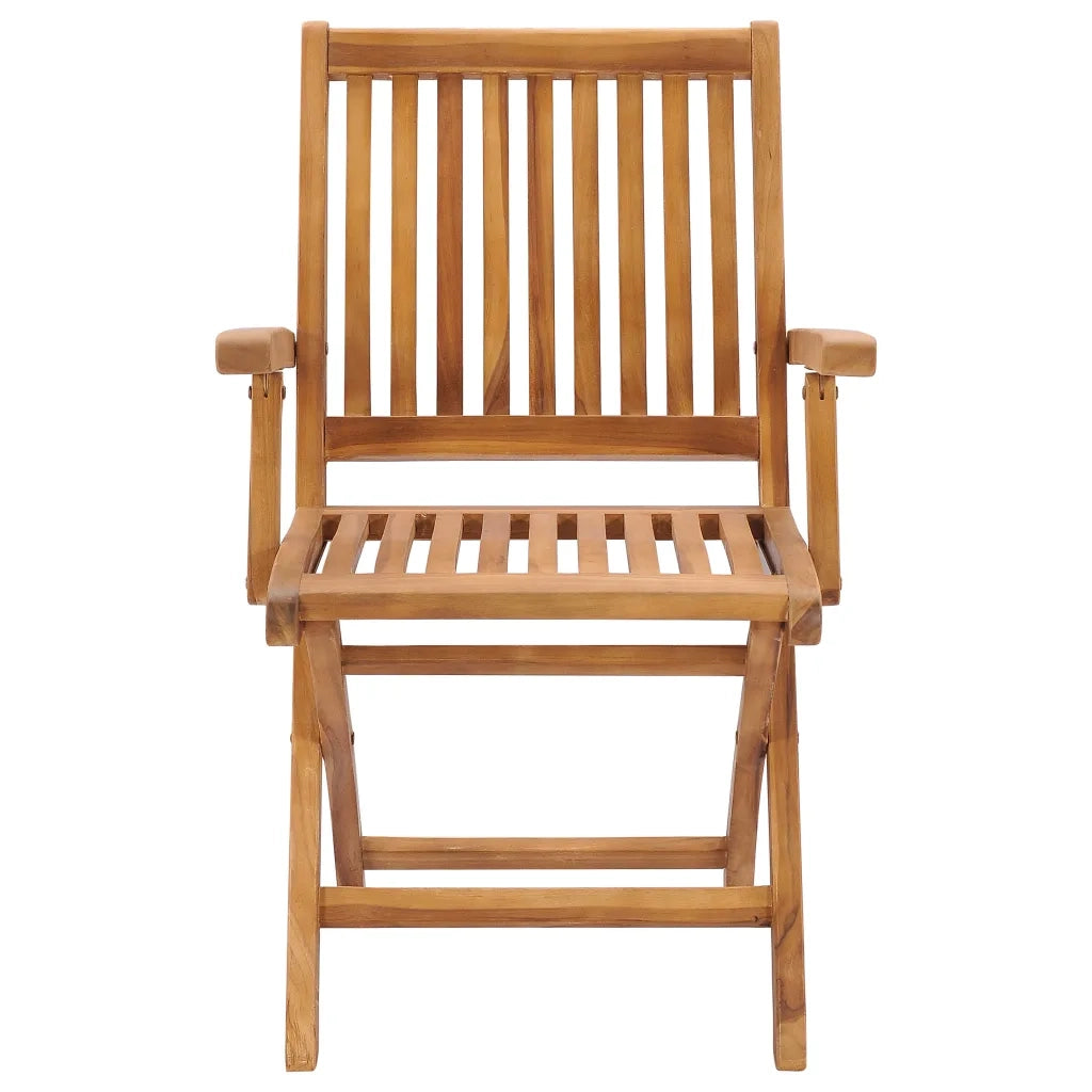 Set da Pranzo da Giardino 9 pz in Legno Massello di Teak