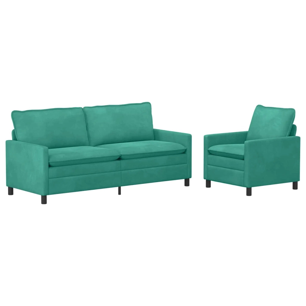 Set di divani 2 pcs Turchese Velluto 3417118