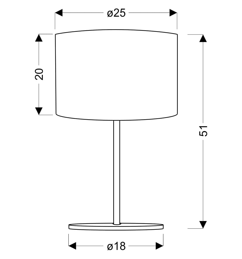 Lampada da tavolo Candellux Arkas 41-18055 cromo E27