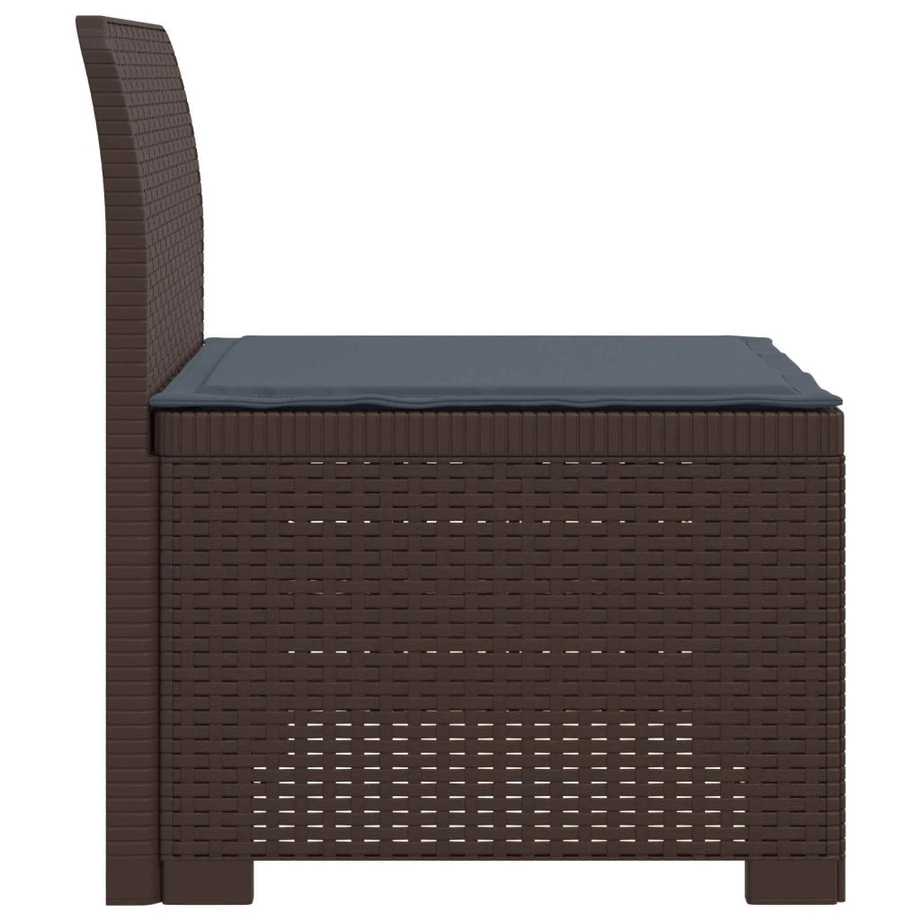 Divano da Giardino a 1 Posto con Cuscino Aspetto Rattan PP 8011787