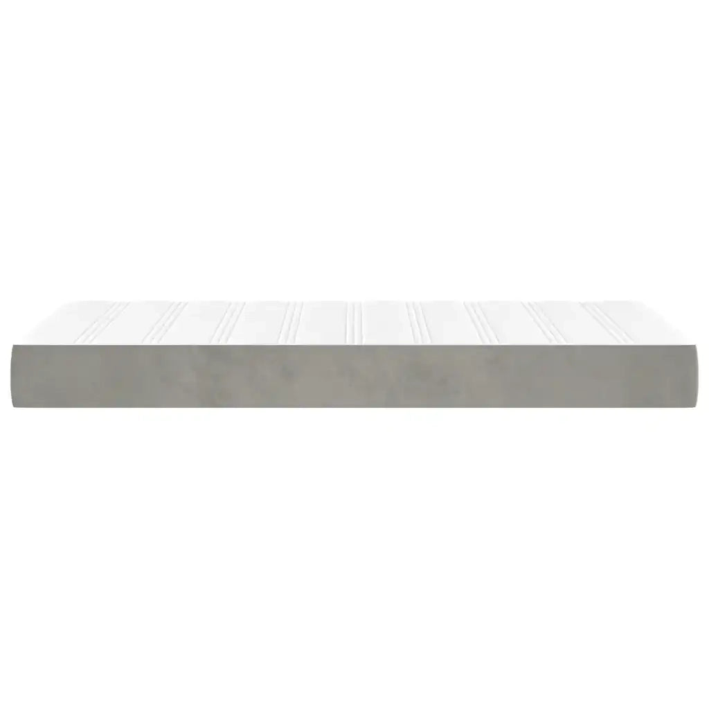 Materasso a Molle Insacchettate Rigidità Media Grigio Chiaro 100x210x20 cm in Velluto 4016570