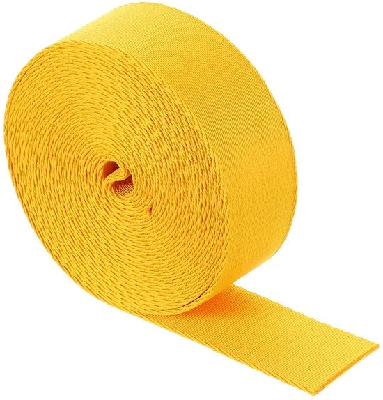 Nastro in Nylon da 5 Metri - 10 mm di Spessore - Resistente - Giallo Chiaro - Adatto per Bagagli/Bricolage - Alta Qualità